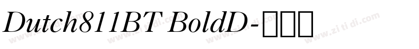 Dutch811BT BoldD字体转换